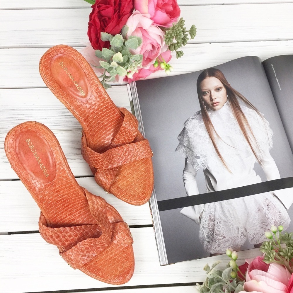 BCBGMaxAzria Nicasia Woven Leather Sandals 7.5